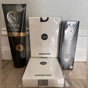 At-Home Glow Kit  Microneedling Roller, Makeup Remover Pads & Tan Extender $250+